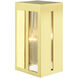 Lafayette 1 Light 9 inch Satin Brass Outdoor ADA Wall Lantern
