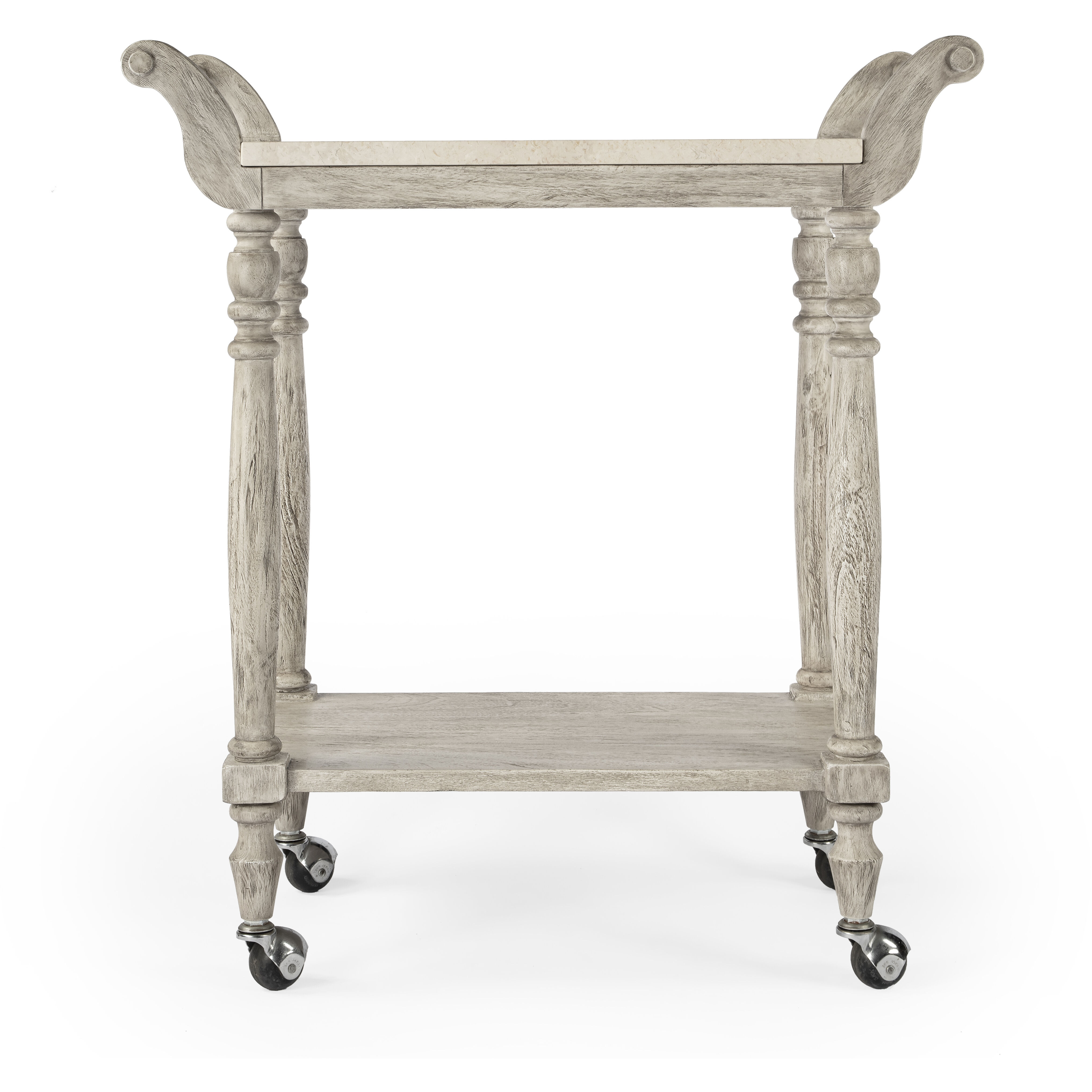 Danielle Marble Bar Cart in Gray