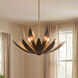 Loto 6 Light 30 inch Centura with Burnished Gold Pendant Ceiling Light