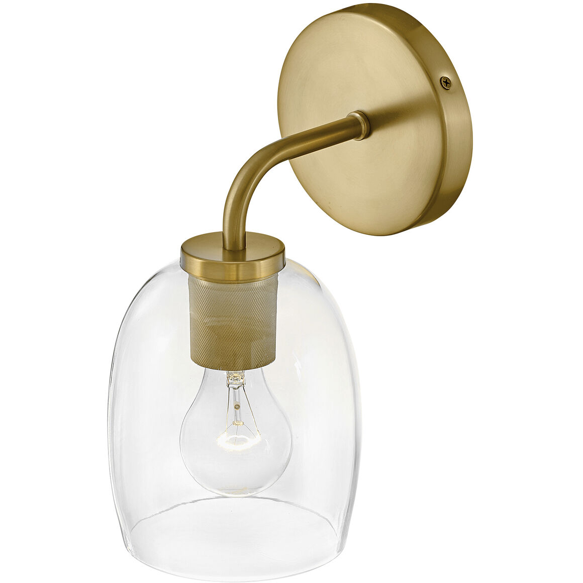 Percy LED 7.25 inch Lacquered Brass Bath Light Wall Light