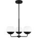 Alvin 3 Light 20.25 inch Midnight Black Chandelier Ceiling Light