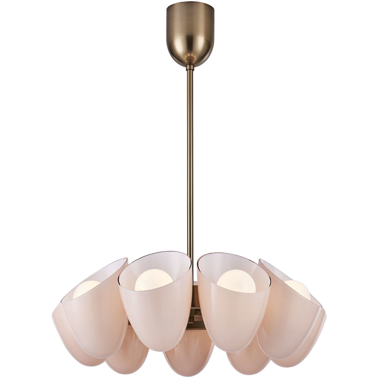 Cocoon 9 Light 28 inch Winter Brass Pendant Chandelier Ceiling Light