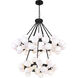 Arya LED 39 inch Black Chandelier Ceiling Light