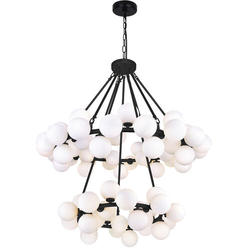 Arya LED 39 inch Black Chandelier Ceiling Light