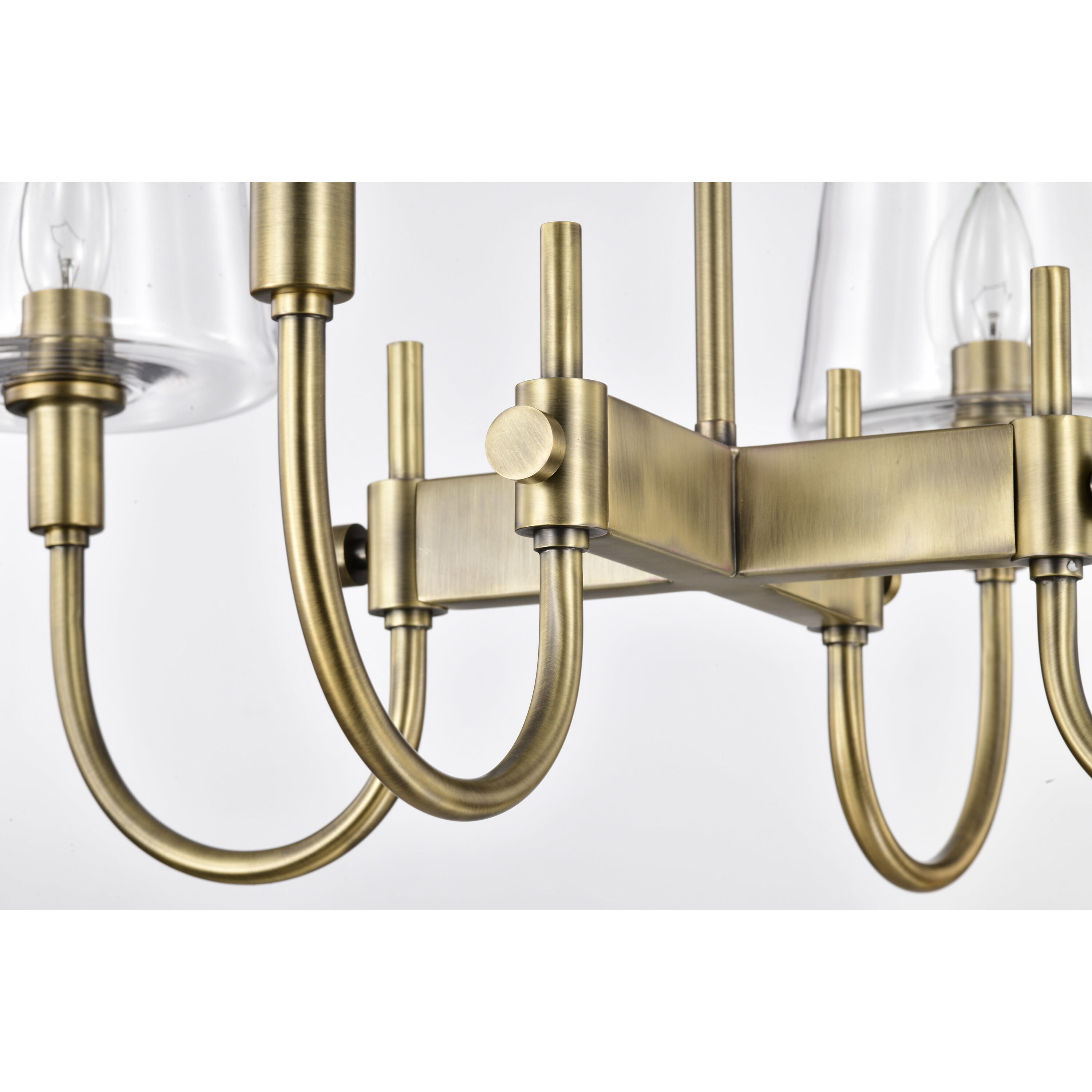 Brookside 4 Light 24 inch Vintage Brass Chandelier Ceiling Light