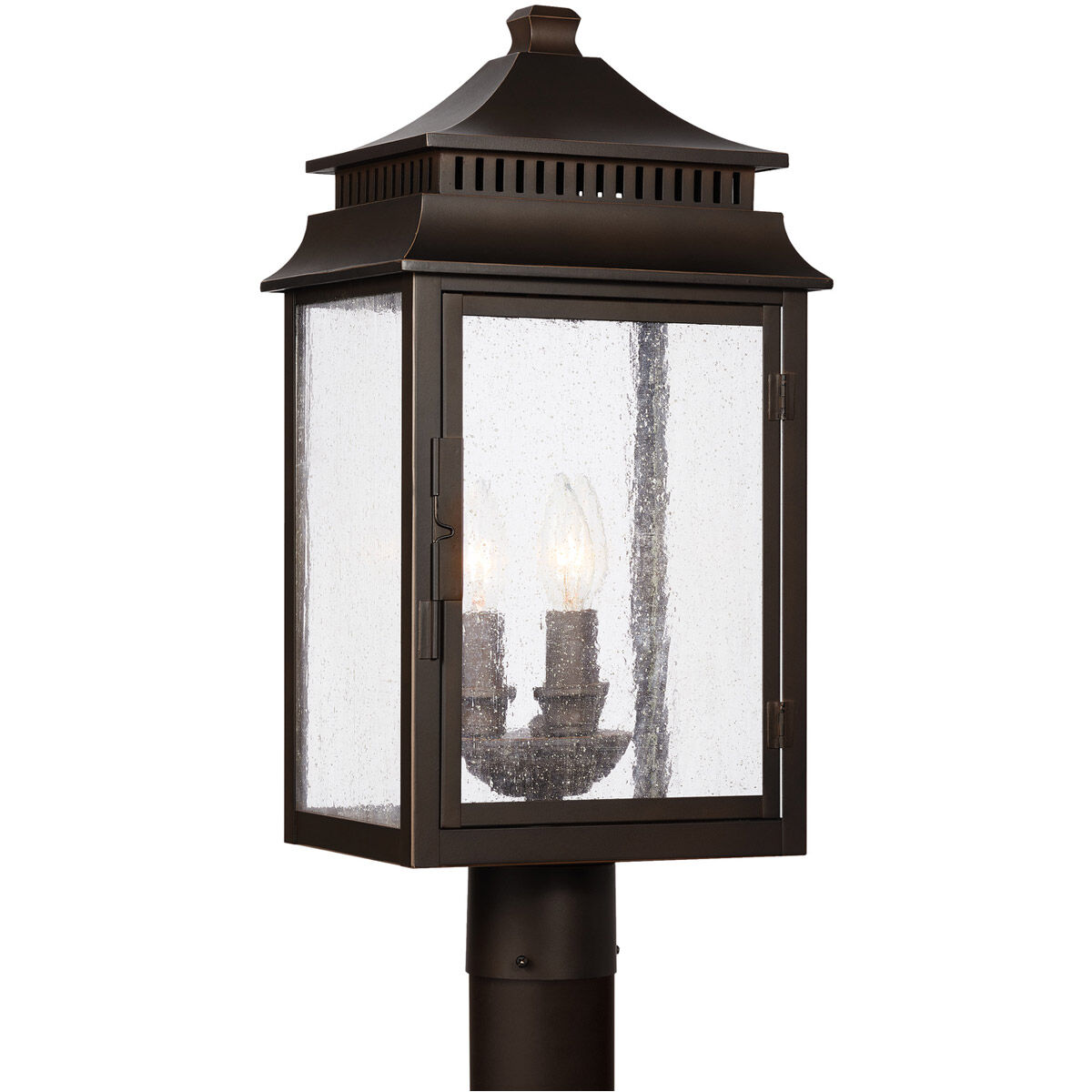 Sutter Creek 3 Light 21 inch Oiled Bronze Outdoor Post Lantern
