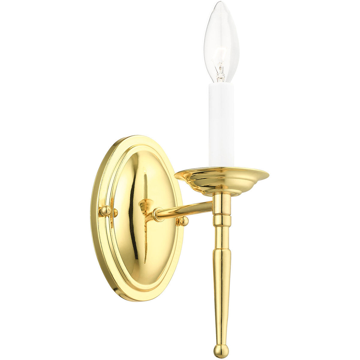 Williamsburgh 1 Light 4 inch Polished Brass Wall Sconce Wall Light