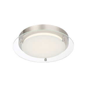 Edge Lit LED 12 inch Polished Nickel Flushmount Ceiling Light