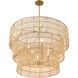 Bungalow Heaven 6 Light 32 inch Soft Brass Pendant Ceiling Light
