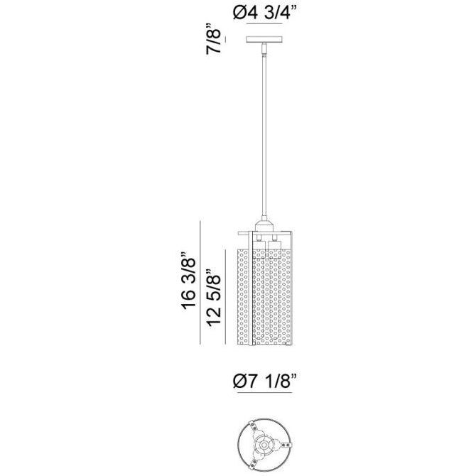 Bayou 3 Light 7.13 inch Aged Gold Brass Pendant Ceiling Light