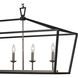 Lacey 6 Light 49 inch Polished Chrome and Black Pendant Ceiling Light