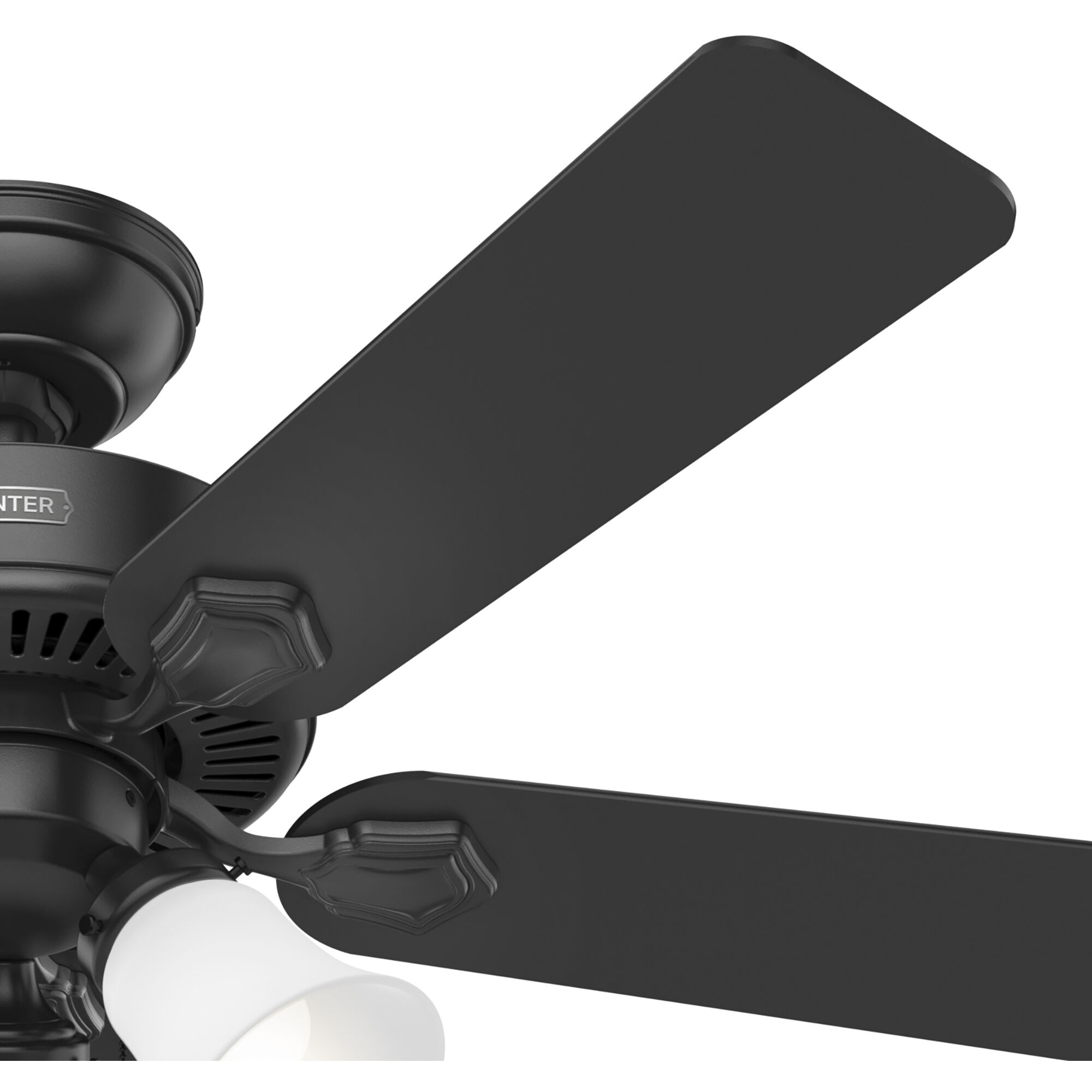 Swanson 44 inch Matte Black with Matte Black/Light Gray Oak Blades Ceiling Fan