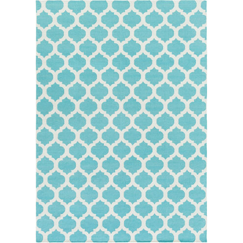 Frontier 36 X 24 inch Aqua, Ivory Rug