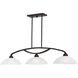 Somerset 3 Light 50 inch English Bronze Linear Chandelier Ceiling Light