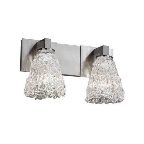 Veneto Luce 2 Light 16 inch Brushed Nickel Bath Bar Wall Light in Lace (Veneto Luce), Tapered Cylinder