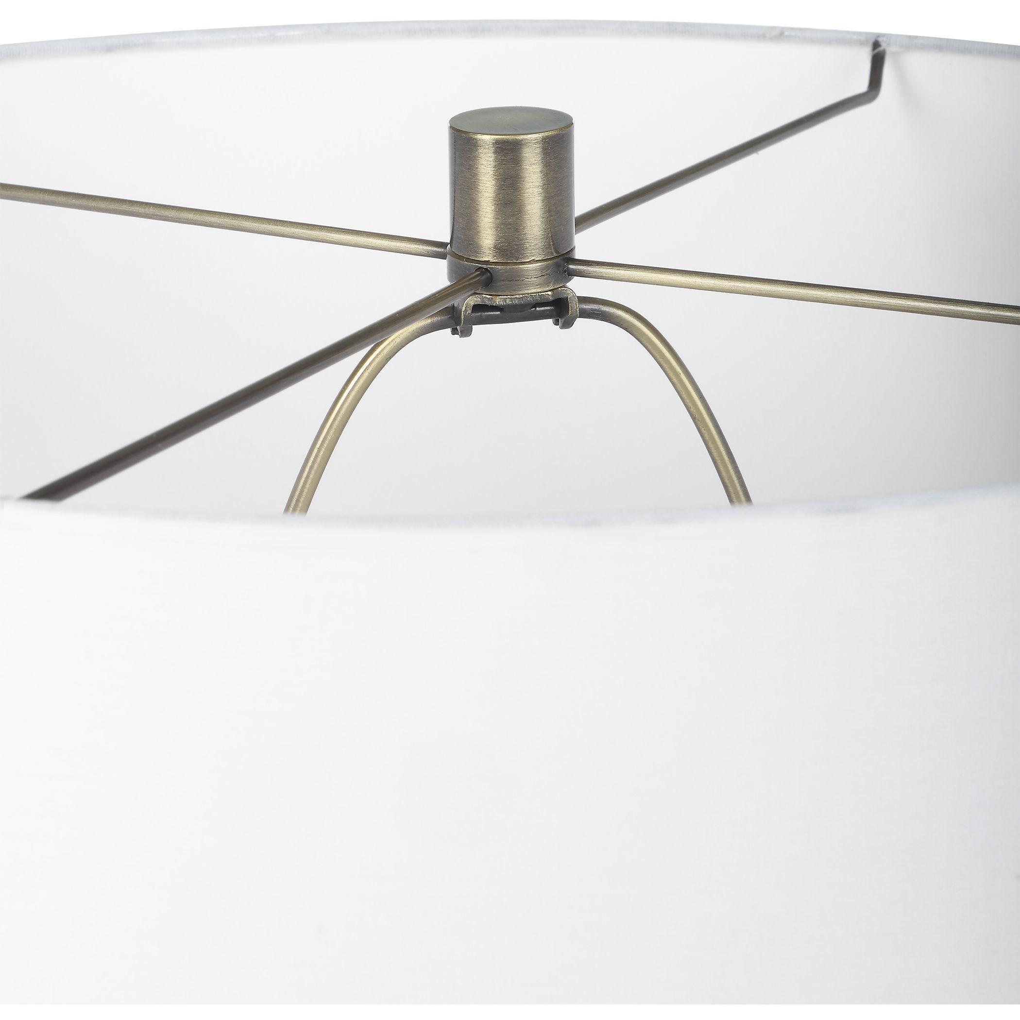 Architect 29.25 inch 150 watt Ivory Gloss Glaze and Antique Brushed Brass Table Lamp Portable Light