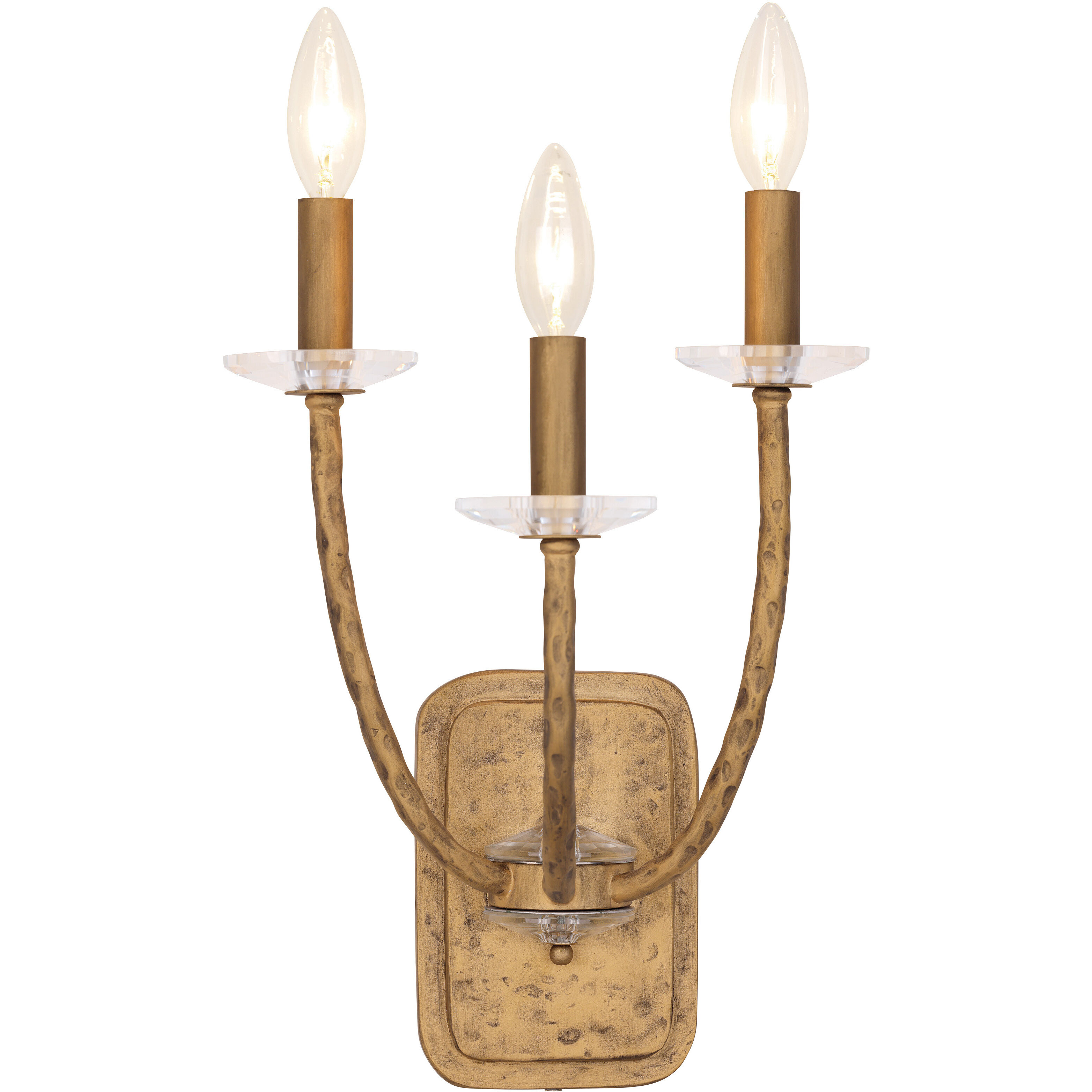 Atella 3 Light 10 inch Ashen Gold Wall Sconce Wall Light