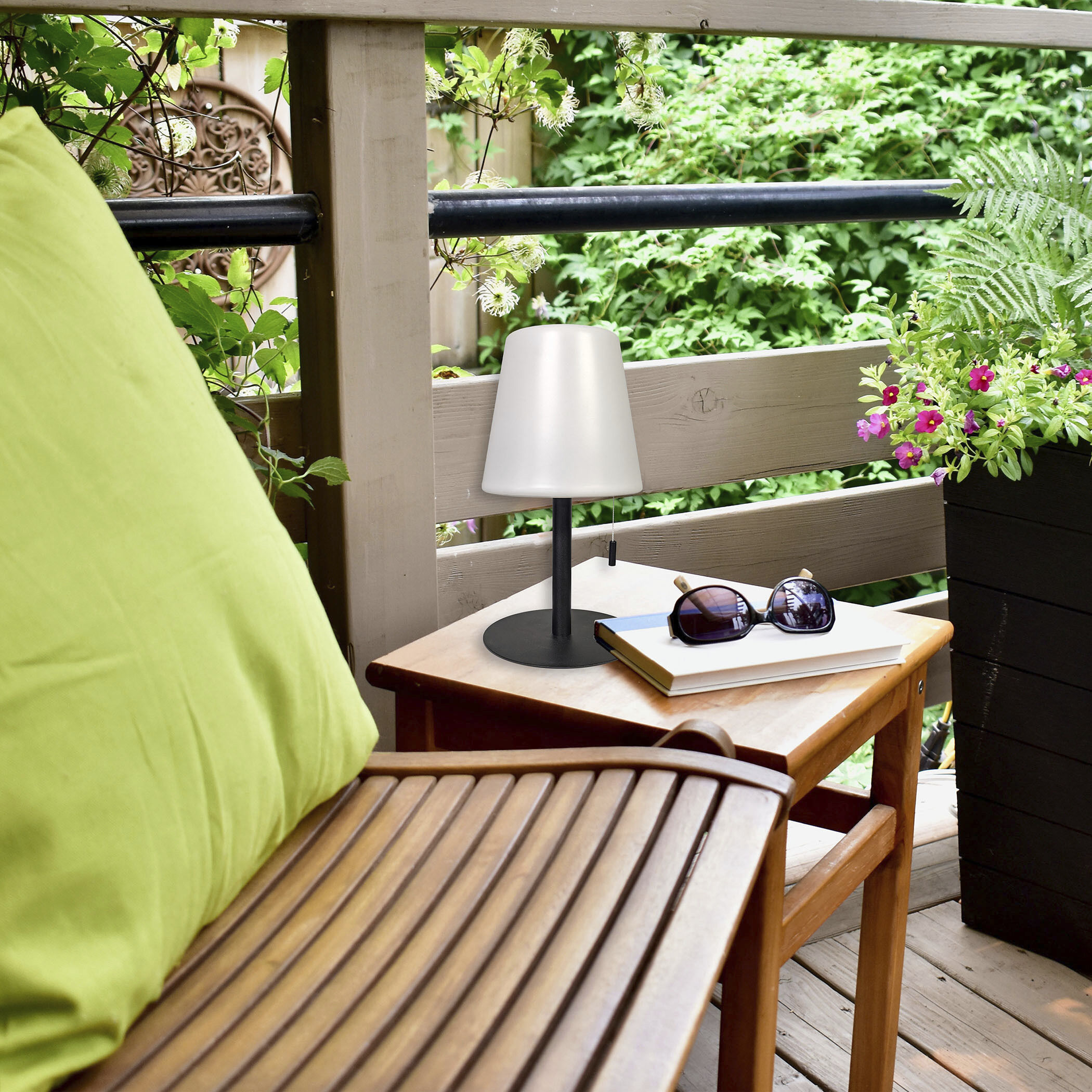 Tinsley 12 inch 2.50 watt Matte Black Outdoor Decorative Table Lamp