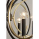 Clip 3 Light 28 inch Black and Gold Chandelier Ceiling Light