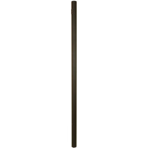 Fluted 84 inch Textured Black Outdoor Direct Burial Pole, Fluted