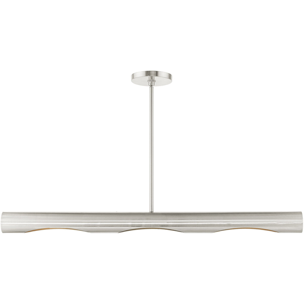 Novato 3 Light 42 inch Brushed Nickel Linear Chandelier Ceiling Light