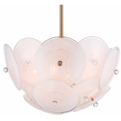 Tallulah 6 Light 24 inch Lacquered Gold Pendant Ceiling Light, Converts to Semi Flush