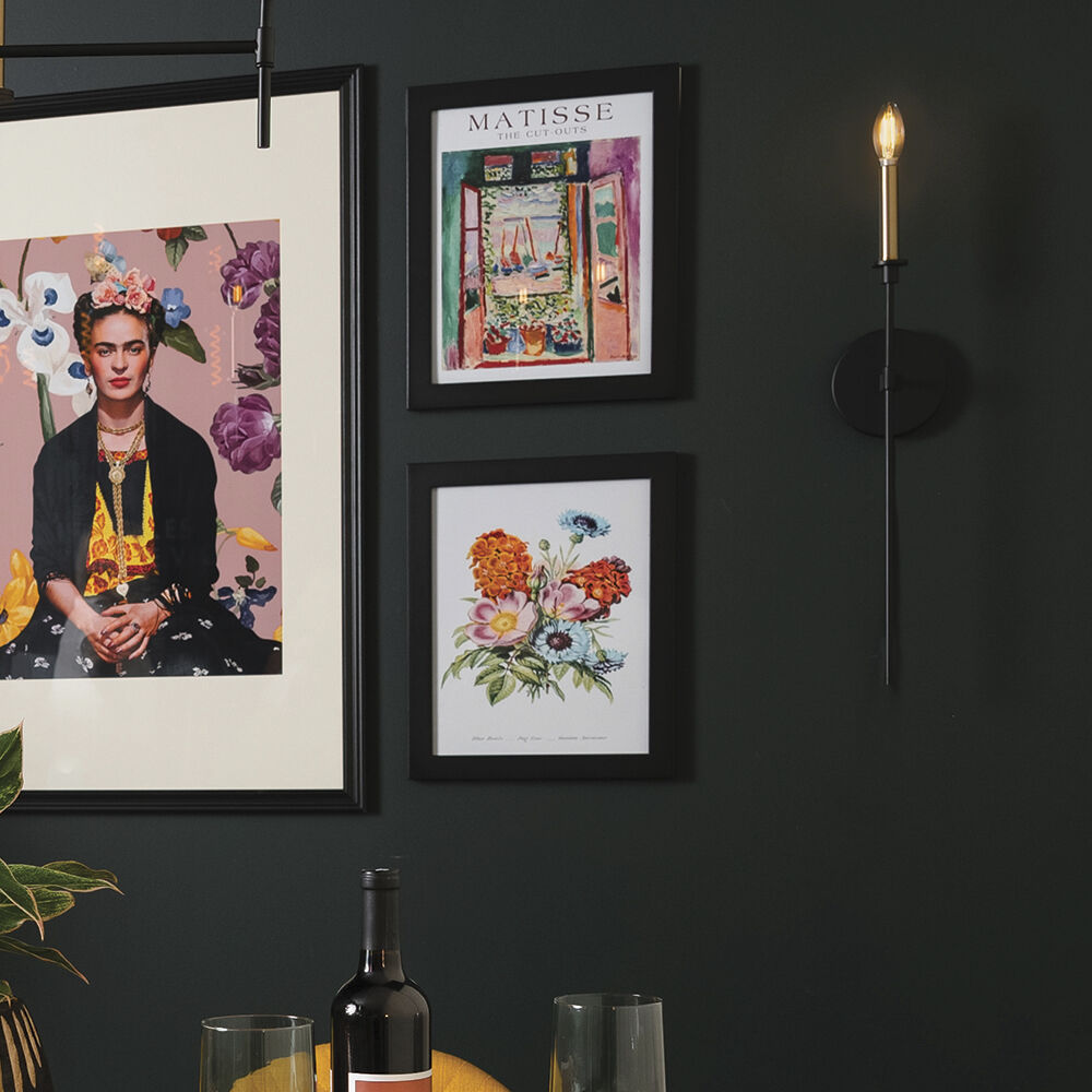 Hux LED 5.25 inch Black Sconce Wall Light