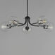Knox 5 Light 30 inch Black Chandelier Ceiling Light, Globe