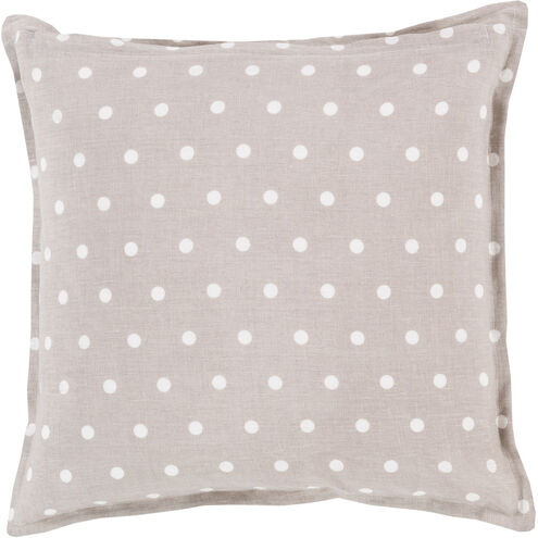 Polka Dot 22 inch Cream, Taupe Pillow Kit