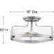 Harper 3 Light 18 inch Brushed Nickel Indoor Semi-Flush Mount Ceiling Light in Clear Seedy