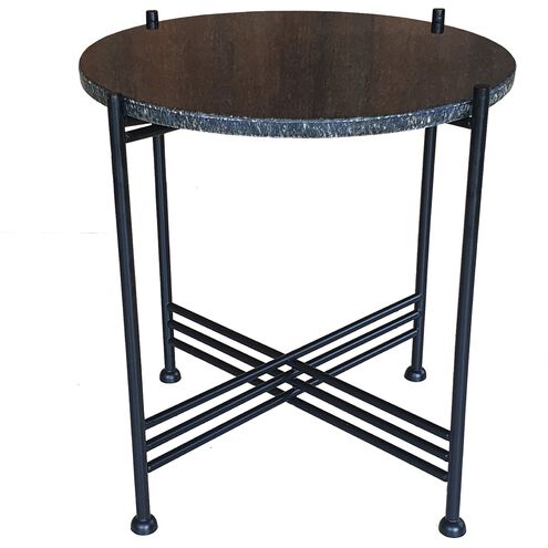 Argus 16 inch Black Accent Table