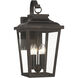 Great Outdoors Irvington Manor 4 Light 20.75 inch Chelesa Bronze Outdoor Wall Mount in Incandescent, Clear Glass