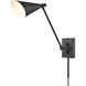 Whitmire 17.75 inch 60.00 watt Matte Black Swingarm Sconce Wall Light, Plug-In/Hardwire