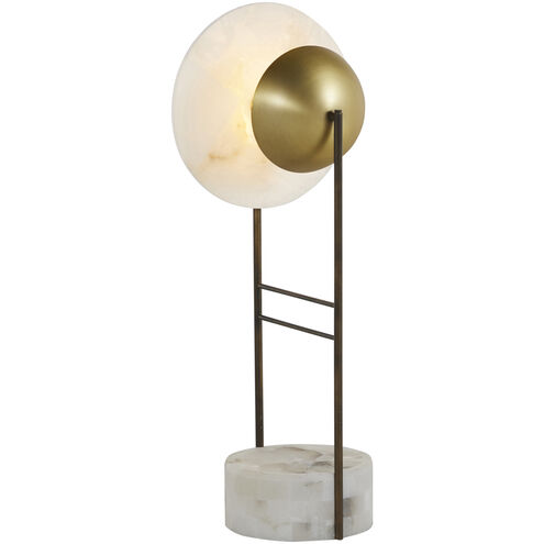 Owen 32 inch Stained Gold / Brushed Copper Table Lamp Portable Light