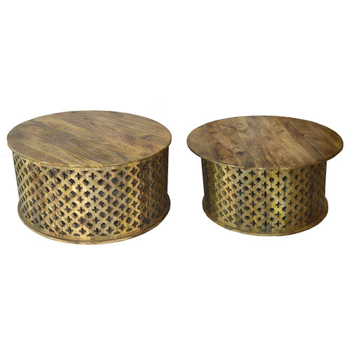 Jali 35 X 35 inch Natural Burn Coffee Table