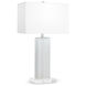 Waterloo 23.5 inch 100.00 watt Hand-Etched Ice Table Lamp Portable Light