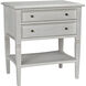 Oxford 30 X 28 inch White Wash Side Table, 2 Drawer