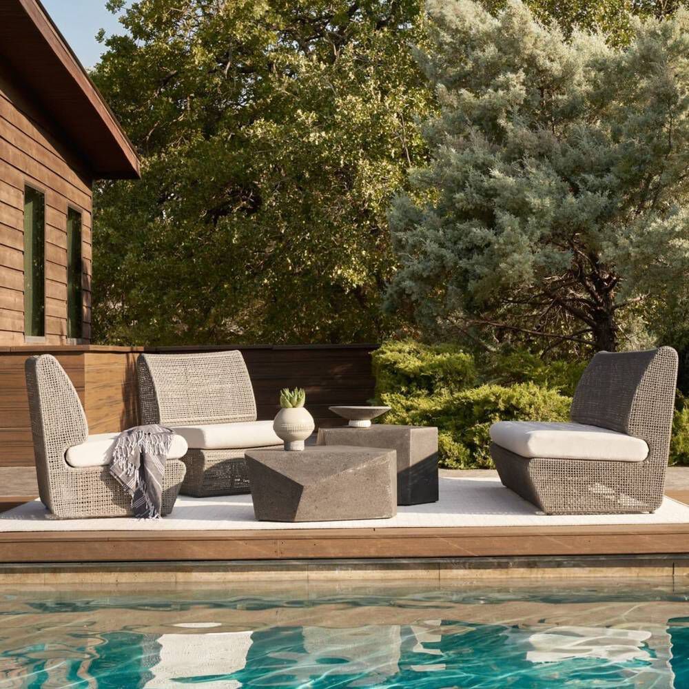 Drover Black Outdoor Cocktail Tables, Set of 2