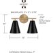 Charlie 2 Light 15 inch Matte Brass Vanity Light Wall Light in Matte Black with White Interior