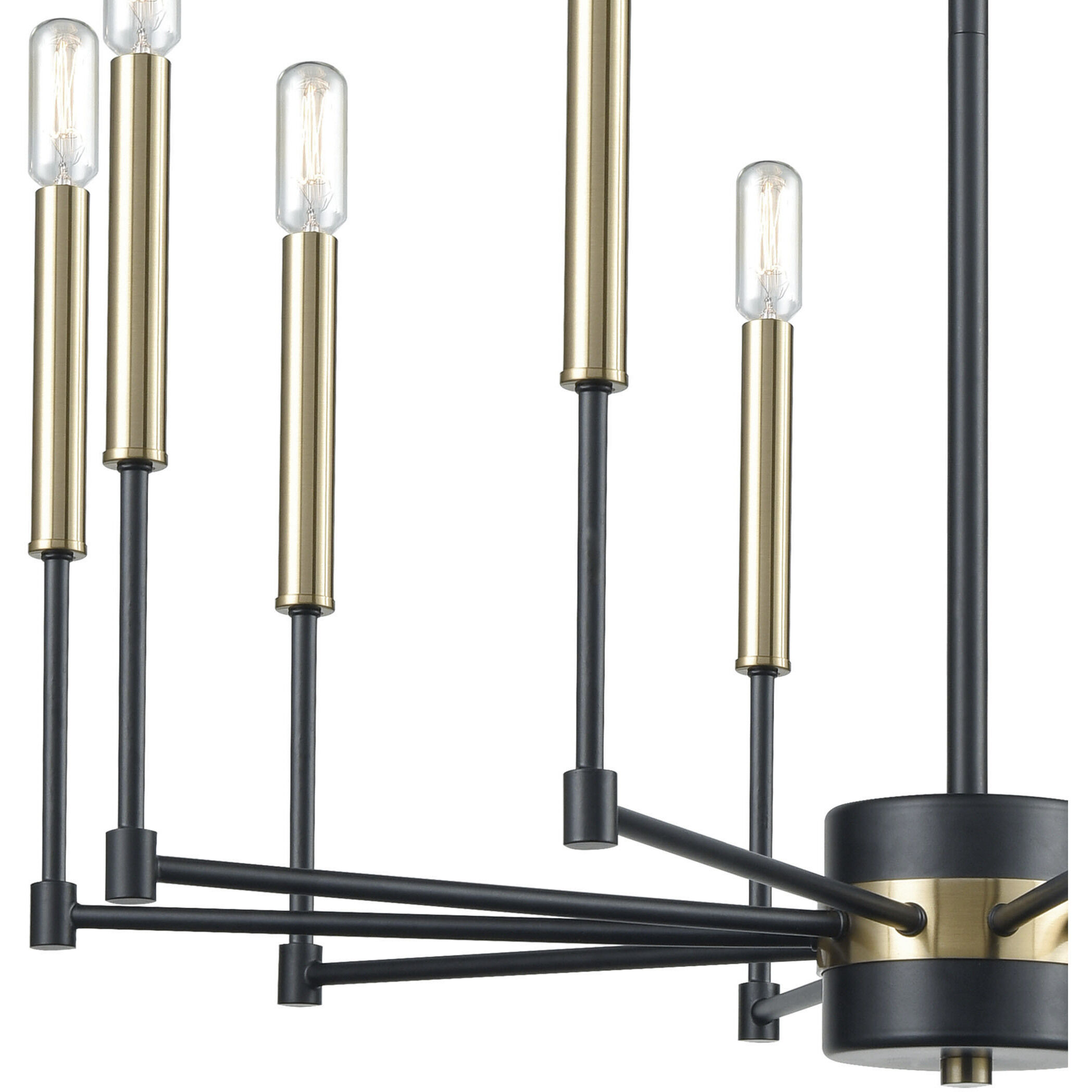 Livingston 10 Light 29 inch Matte Black Chandelier Ceiling Light