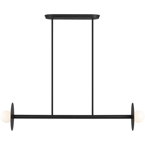 Kelly by Kelly Wearstler Nodes Linear Chandelier Ceiling Light in Midnight Black