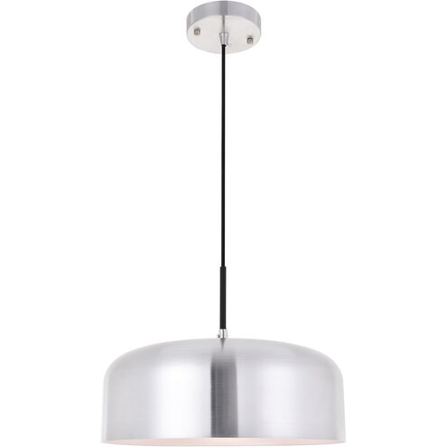 Etude 1 Light 13.8 inch Brushed Nickel Pendant Ceiling Light in Burnished Nickel