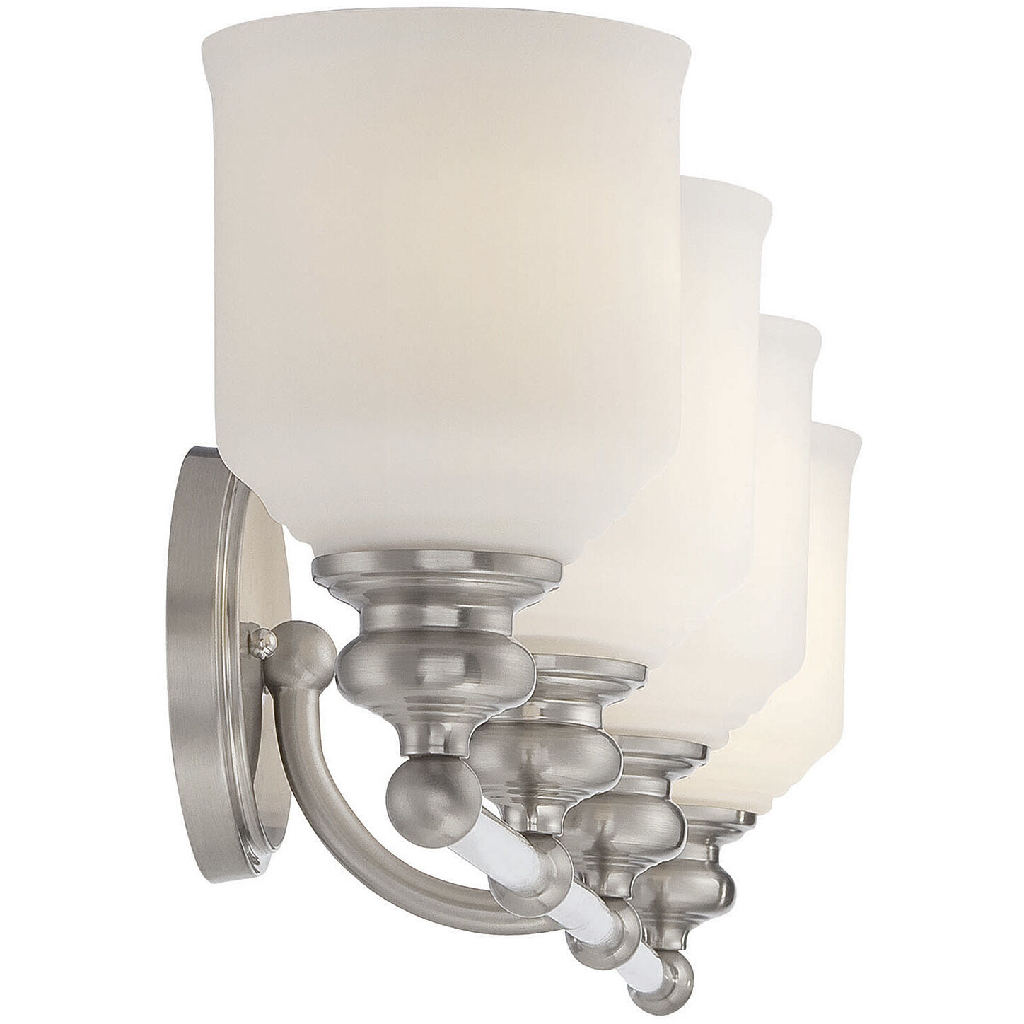 Melrose 4 Light 33.5 inch Satin Nickel Bathroom Vanity Light Wall Light, Essentials