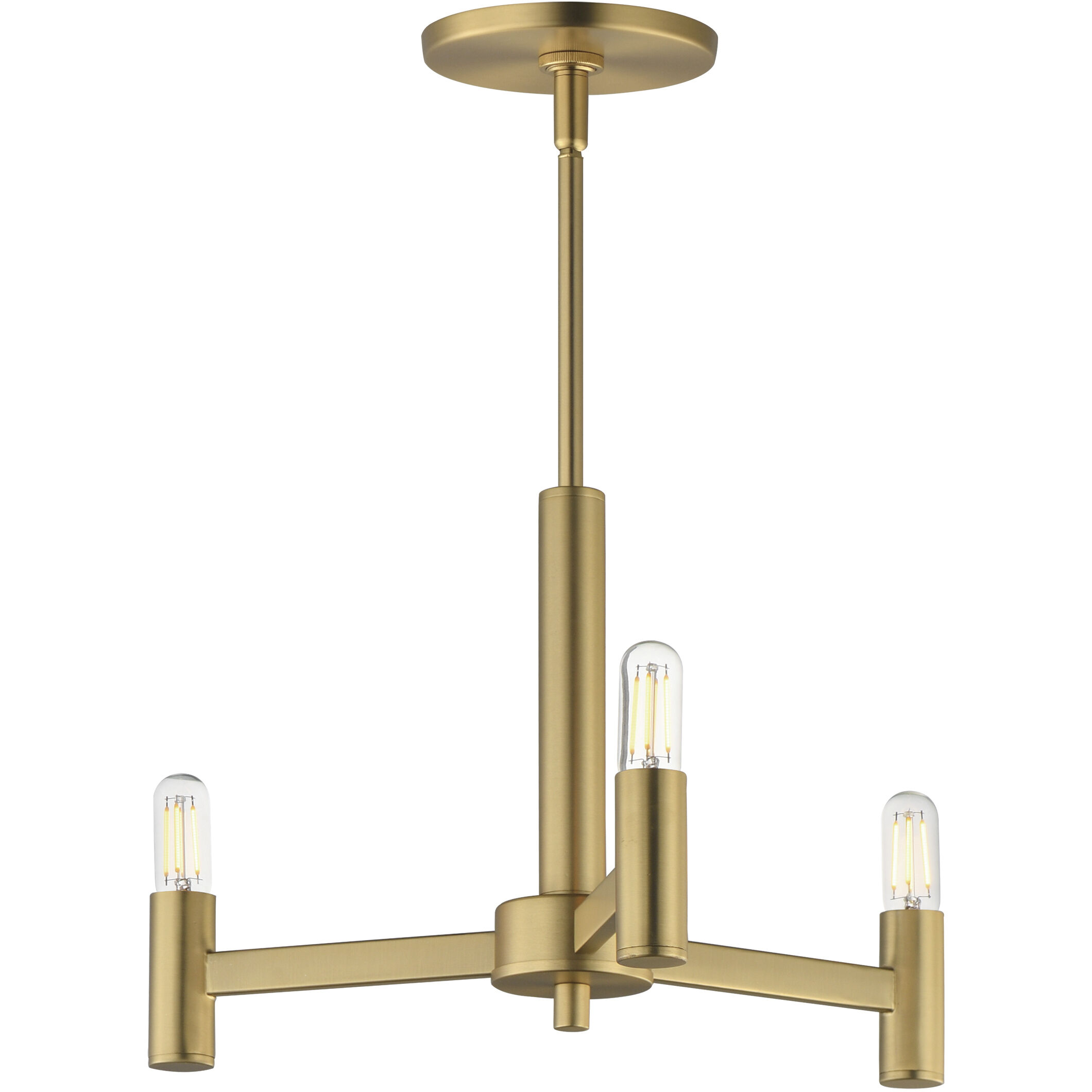 Emana 3 Light 16.25 inch Natural Aged Brass Chandelier Ceiling Light