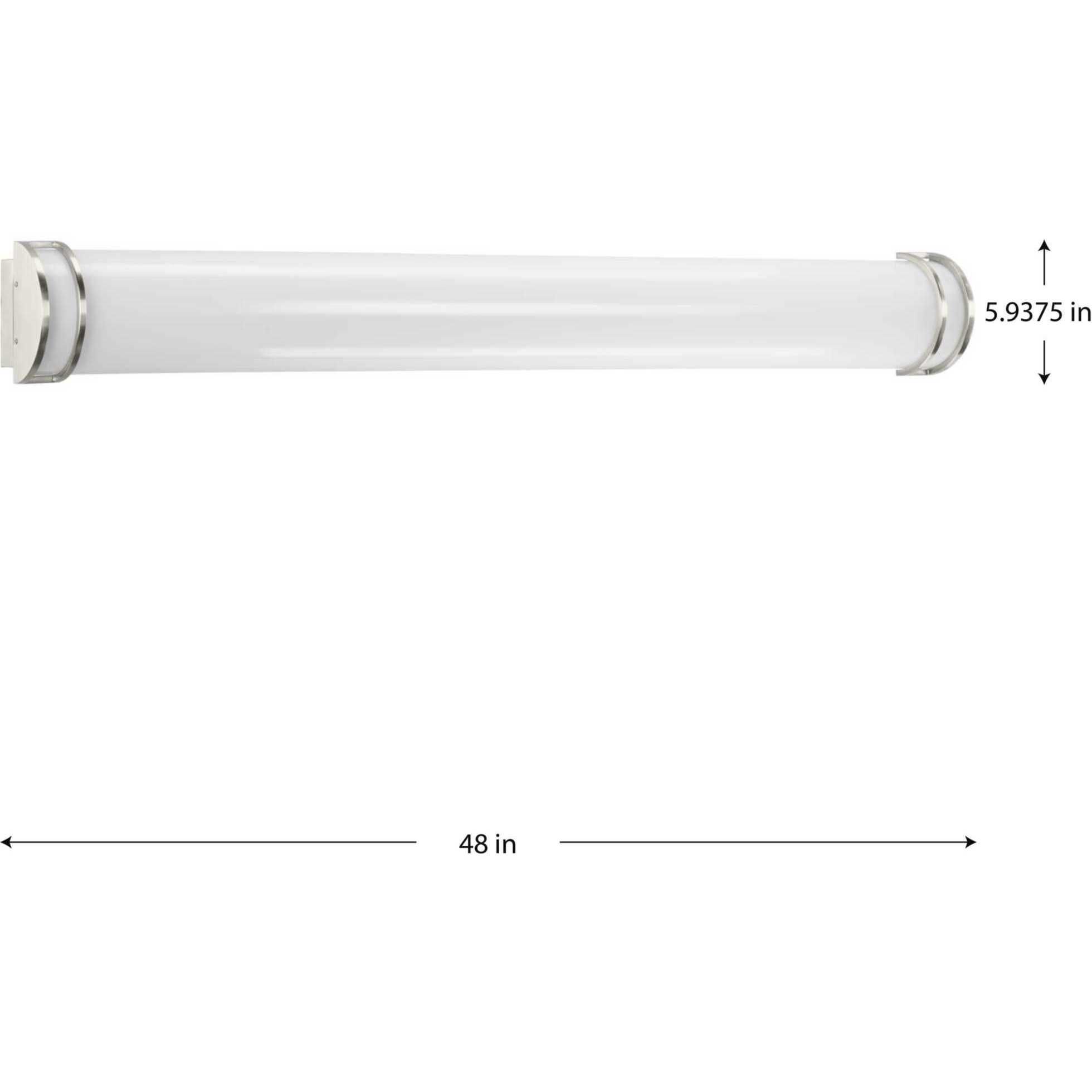 LED Bath Light LED 48 inch Brushed Nickel Bath Vanity Wall Light, Progress LED