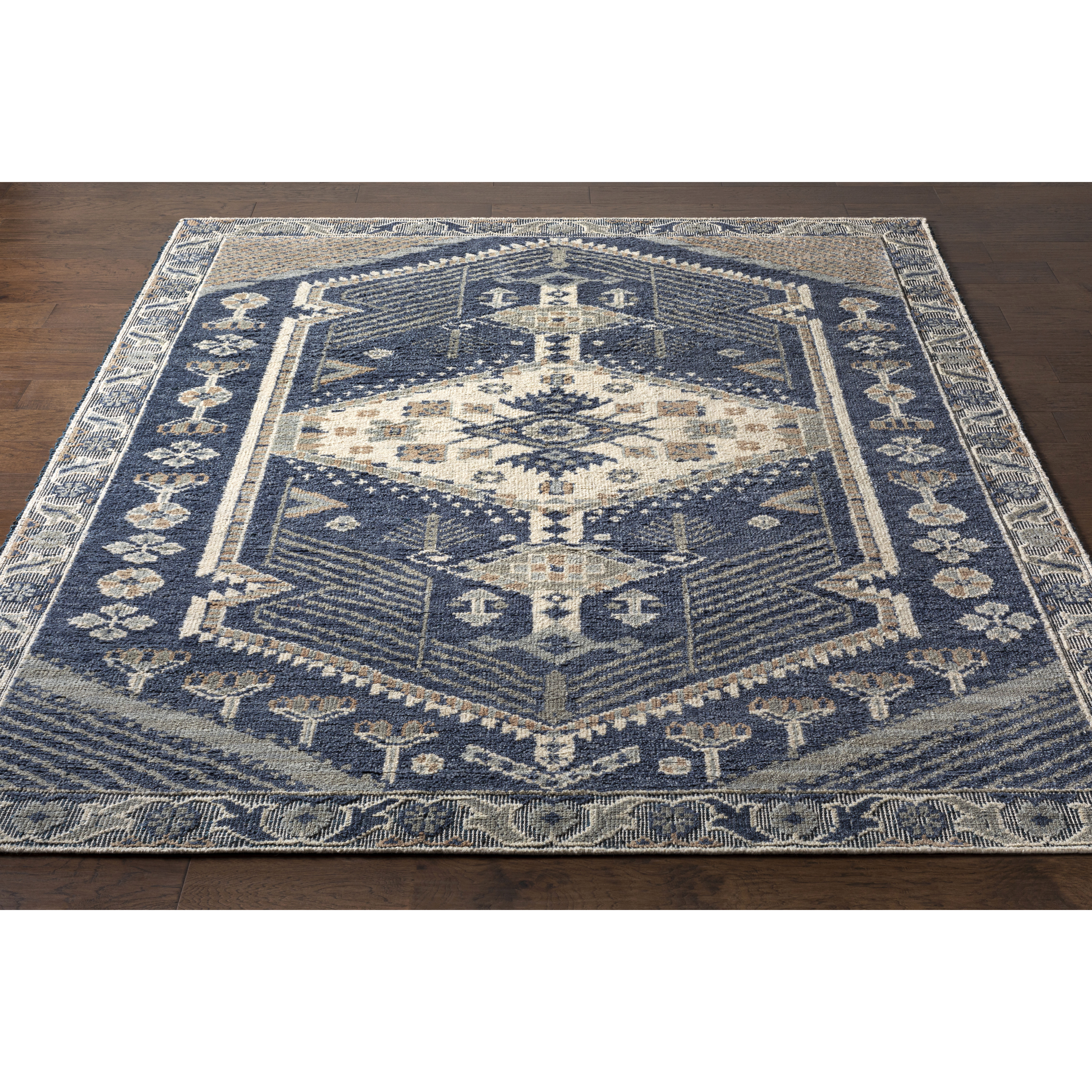 St Moritz 120 X 96 inch Blue Rug in 8 x 10, Rectangle