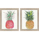 Palm Pineapplies Green and Red and Pink and Purple Framed Art, Propac
