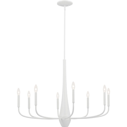 Deela LED 36 inch White Chandelier Ceiling Light