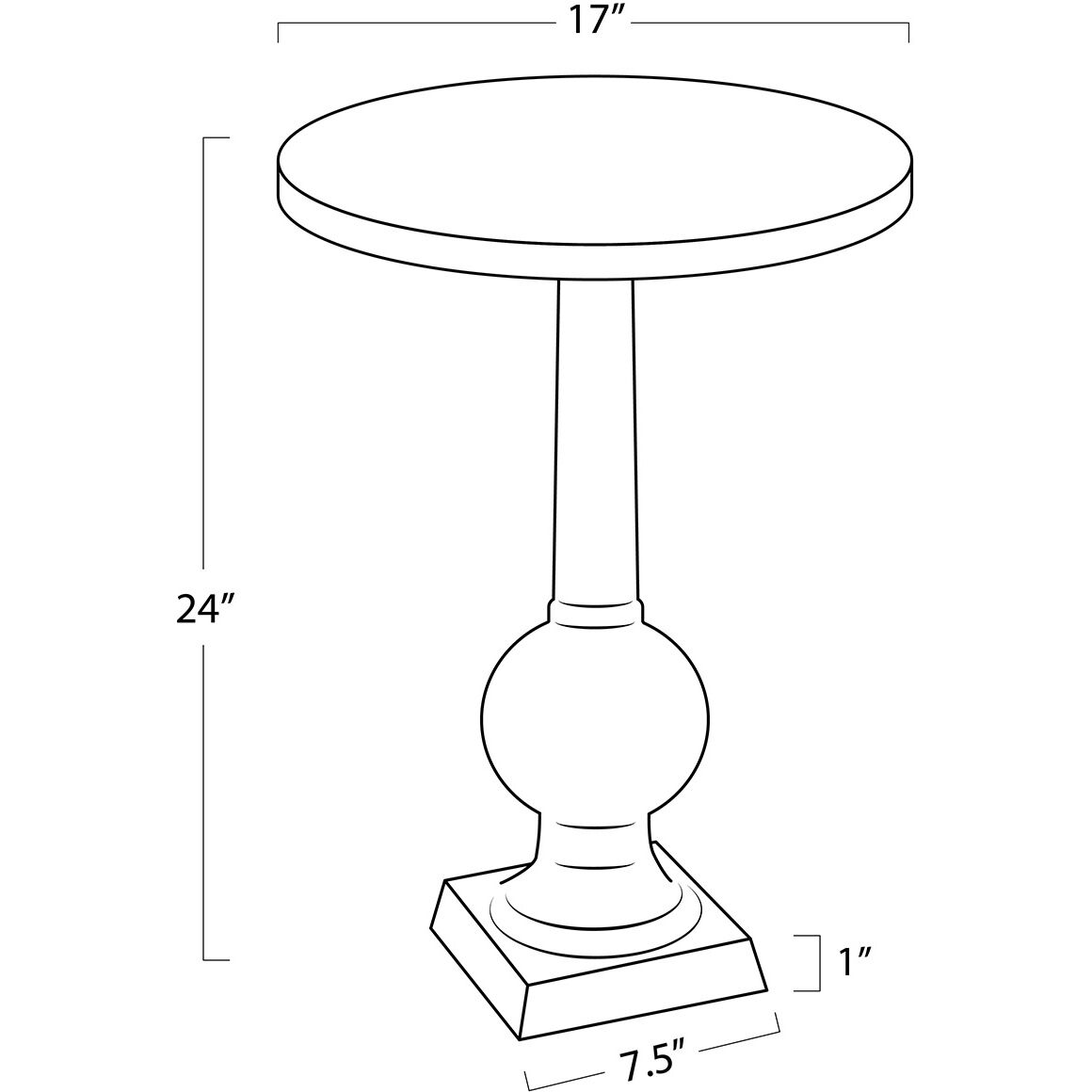 Stowe 24 X 17 inch Clear Accent Table