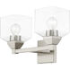 Aragon 2 Light 15 inch Brushed Nickel Vanity Sconce Wall Light